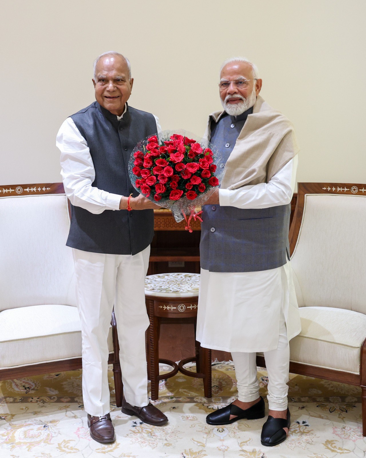 Governor of Punjab and Administrator UT Chandigarh Banwari Lal Purohit meets the Prime Minister in New Delhi